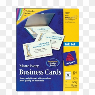Blank Business Card Png , Png Download - Avery 8376, Transparent Png