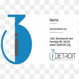 I3detroit Business Cards Blank Card Front - Graphic Design, HD Png Download