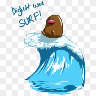 Diglet Use Surf Xd - Surfing Diglett, HD Png Download
