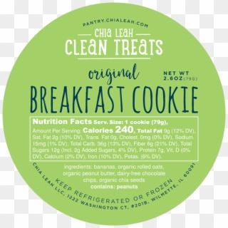 Breakfastcookies Nutritionlabel 2 5 - Circle, HD Png Download