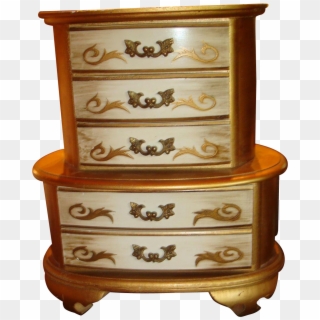 Florentine Wooden Gold Gesso 5 Drawer Double Level - Chest Of Drawers, HD Png Download