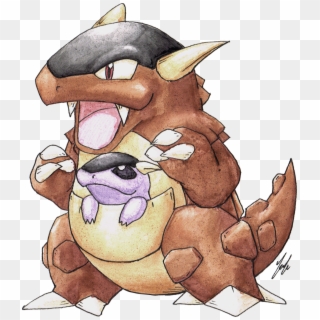 This Is A Very Nice Drawing Of Kangaskhan - Kangaskhan Red And Blue Sprite, HD Png Download