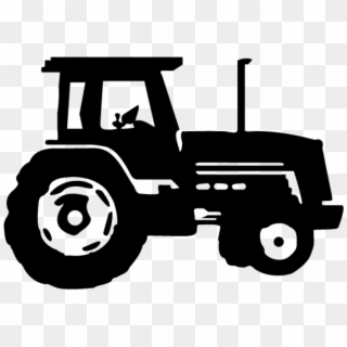 Graphic Transparent Library Farming Crops Clipart - Black And White Tractor Png, Png Download