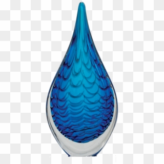 Blue Raindrop Art Glass With No Base, HD Png Download