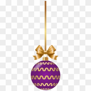 Purple Christmas Ball Png Clip Art - Satin, Transparent Png