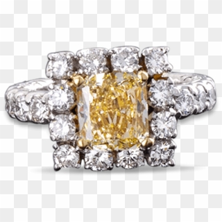Fancy Light Yellow Diamond Ring,, HD Png Download