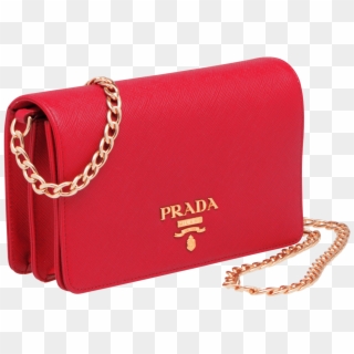 Prada Red Shoulder Bag, HD Png Download