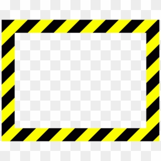 Sign, Frame, Danger, Caution, Men Working, High Voltage - Black And Yellow Stripes Border, HD Png Download