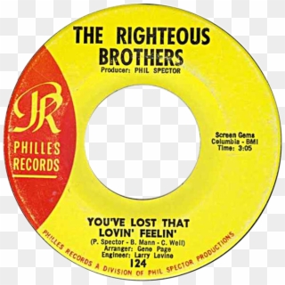 You've Lost That Lovin' Feelin' By The Righteous Brothers - 45 Record Labels, HD Png Download