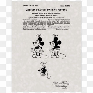 Mickey Mouse Patent, HD Png Download