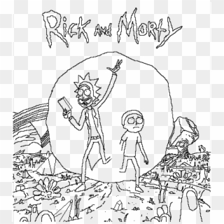 Pixilart Rick And Morty Black And White By Creativegirlpop - Rick And Morty Black And White, HD Png Download