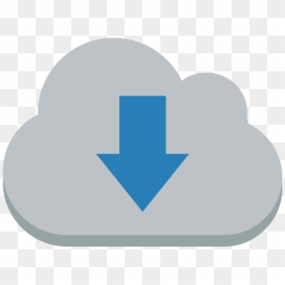 Cloud Down Icon - Download Icon Flat Png, Transparent Png