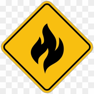 Fire Alert Sign Clip Art - Lane Merge Sign, HD Png Download