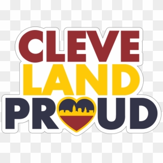 Cleveland Proud 5 Wide Wine/gold Magnet - Graphic Design, HD Png Download