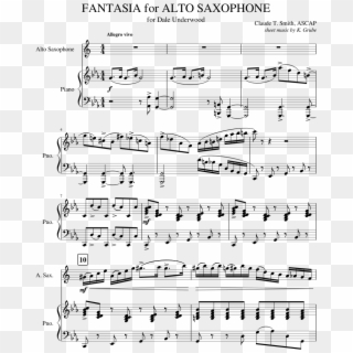 Fantasia For Alto Saxophone, Claude T - Magic Shop Piano Sheet, HD Png Download