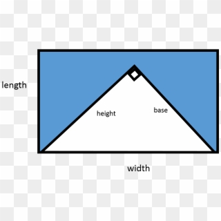 In Order To Find The Area Of The Shaded Region, We - Find The Area Of The Shaded Region Triangle In A Rectangle, HD Png Download