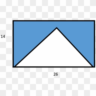 10 - Area Of Shaded Triangle In A Rectangle, HD Png Download