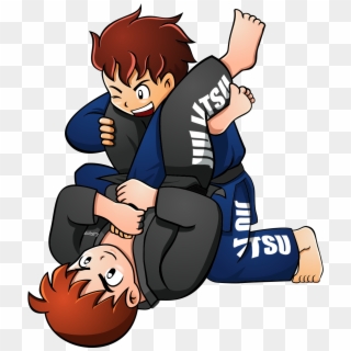 Cartoon Image Of Kids Jiu Jitsu Triangle Choke - Jiu Jitsu Kids Logo, HD Png Download