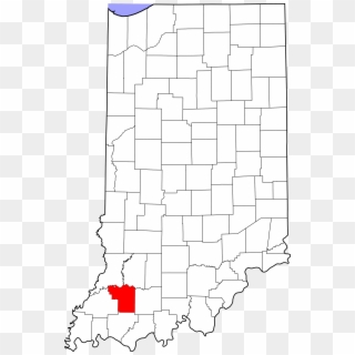 Map Of Indiana Highlighting Pike County - Ohio County Indiana Map, HD Png Download