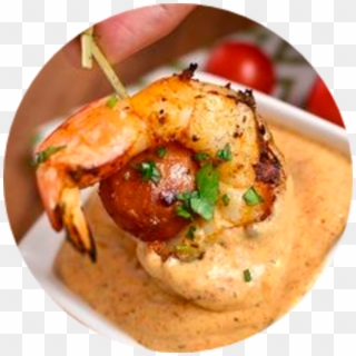 Cajun Shrimp And Andouille Sausage Skewers - Salmon Burger, HD Png Download