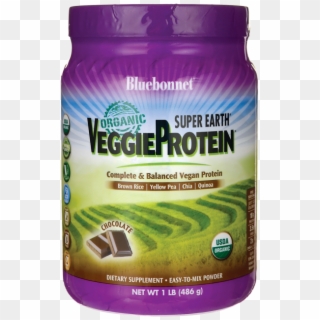 Bluebonnet Nutrition Super Earth Veggie Protein Powder, - Bluebonnet Super Earth Veggie Protein Powder Vanilla, HD Png Download