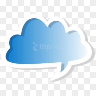 Free Png Download Cloud Bubble Speech Blue Clipart - Speech Bubble Cloud Clipart Png, Transparent Png