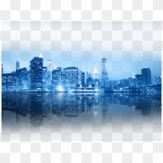 Hong Kong Harbour Night Lights Hd Wallpaper - New York City Blue Night, HD Png Download