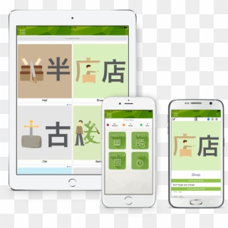 Iphone And Android Presentation Of The Application - Kanji Application, HD Png Download