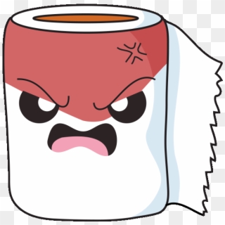 Toilet Paper- Angry Toilet Paper Reaction Funny Expression, HD Png Download