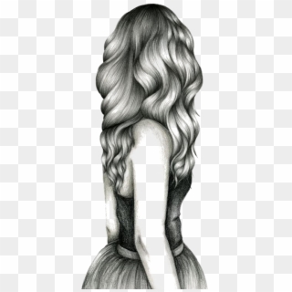 For Girls Sketch Curls Woman Transprent Png - Alone Drawings Of Girls, Transparent Png