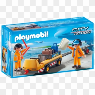 Airport Tug With Crew - Playmobil City Action Airport, HD Png Download