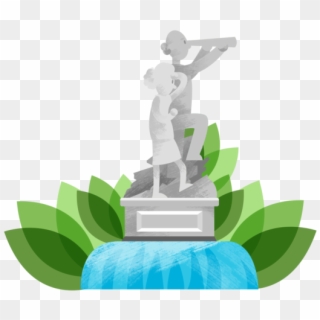 Fountain - Statue, HD Png Download