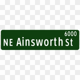 Portland Oregon Street Name Sign Ne Ainsworth Street - Parallel, HD Png Download