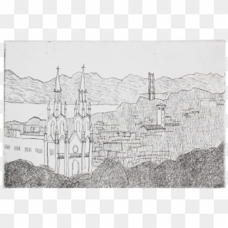 Clipart Black And White San Francisco With Golden Gate - Sketch, HD Png Download