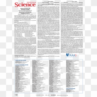 Back Issues - American Association For The Advancement Of Science, HD Png Download