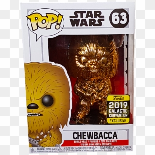 Chewbacca Gold Chrome Swc 2019 Exclusive Pop Vinyl - Pop Funko Maxi Star Wars, HD Png Download