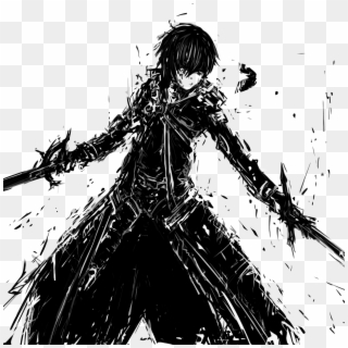 Avatar Id - - Anime Sword Black And White, HD Png Download