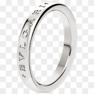 Fedi Wedding Band In Platinum With Thin Bvlgari Logo - Wedding Ring Bulgari, HD Png Download