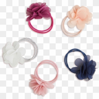 10-pack Hair Elastics Pink - Artificial Flower, HD Png Download