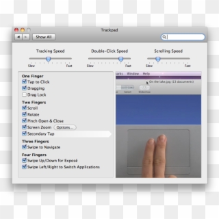 Secondarytap - Macbook Pro Trackpad Preferences, HD Png Download