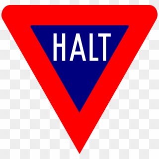 Halt Stop Sign Symbol Triangle Png Image - Halt Clipart, Transparent Png