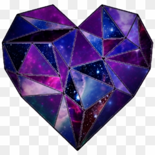 #space #heart #shape #triangle #purple #blue #black - Triangle, HD Png Download