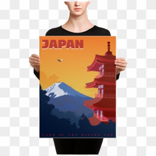 Japan Travel Poster - Canvas, HD Png Download