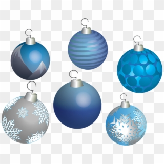 Navidad Azul Y Dorado Png, Transparent Png