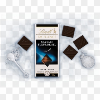 Lindt Excellence Sea Salt - Lindor Sea Salt Chocolate Bar, HD Png Download
