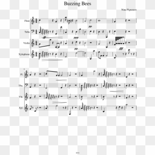 Buzzing Bees Sheet Music Composed By Nina Pignataro - Amazing Grace Alto Sax Easy, HD Png Download