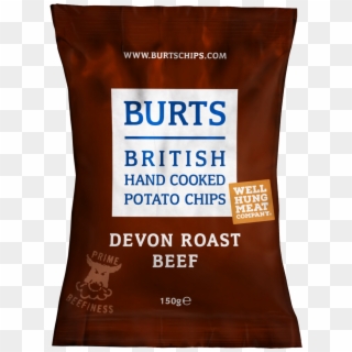 Burts British Hand Cooked Potato Chips Sea Salt 40g - Throw Pillow, HD Png Download