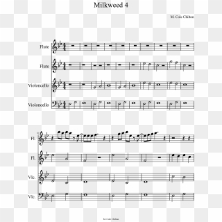 Milkweed 4 Sheet Music Composed By M - Queen Of The Night Clarinet, HD Png Download