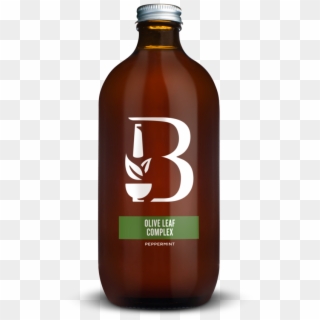 Buy Botanica Olive Leaf Complex Peppermint 500 Ml At - Glass Bottle, HD Png Download