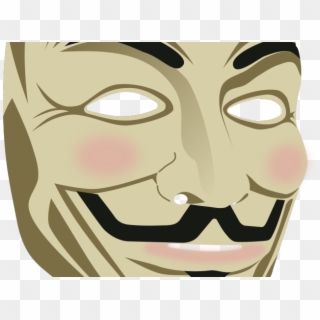 V For Vendetta Clipart Fawkes Mask - Vendetta Mask Clip Art, HD Png Download